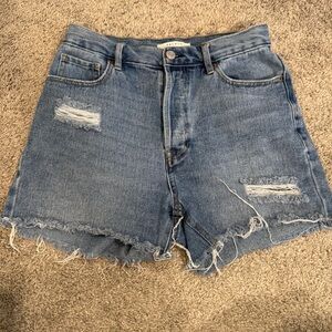 PacSun Light Blue 90s Girlfriend Distressed Jean Shorts size 28